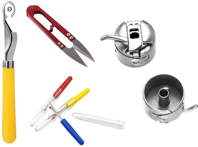 Kunfaya 1 Tracing Wheel + 1 Cutter + 2 Seam Ripper + 1 Bobbin Case Sewing Kit