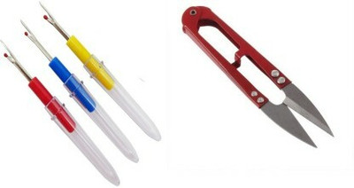 DECRONICS Set of 4 Sewing Kit- Seam Ripper ,Thread Cutter for Home,Traveling,Tailoring Sewing Kit