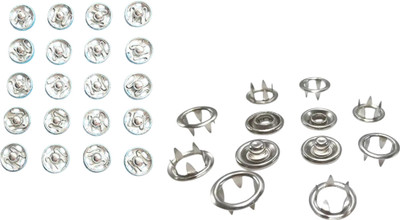 Kunfaya Combo Of 20 Tich Button + 20 Pcs Snap Fastener Sewing Kit