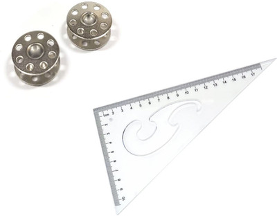Kunfaya Tailoring Combo Of 2 Bobbins + 1 L Curve Scale Sewing Kit