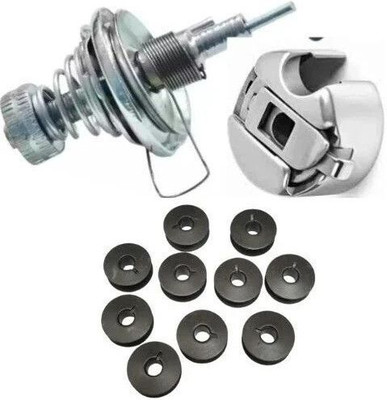 jsc (COMBO) Umbrella Sewing Machine 1 TENSION, 1 BOBBIN CASE & 10 BOBBINS Sewing Kit