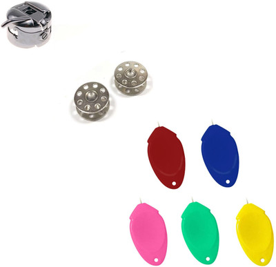 Crafts Haveli Bobbin 2Pc & Case & Needle Threader New 5pc Sewing Kit