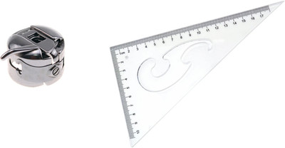 Kunfaya Essential Tailoring & Sewing Kit - 1 Bobbin Case + 1 L Curve Scale Sewing Kit