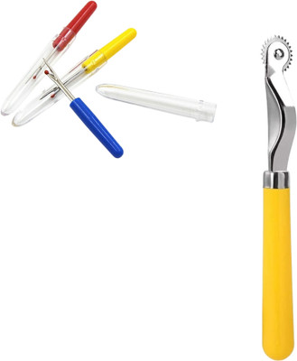 Kunfaya Combo Of 3 Seam Ripper + 1 Tracing Wheel Sewing Kit