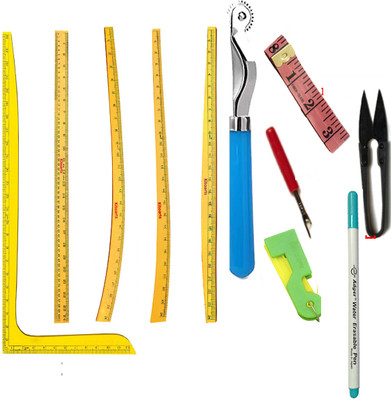 Kitoarts Wooden Tailoring Scales Set, Tailoring Accessories, Tailoring Materials Kit 11 Sewing Kit