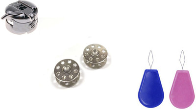 Crafts Haveli Combo 2 Items Bobbin 2Pc _ Case & Needle Threader-2 Sewing Kit