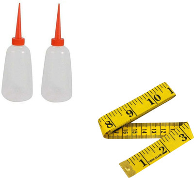 Kunfaya Combo Of 2 Machine Oil Bottle + 1 Measuring Tape Sewing Kit