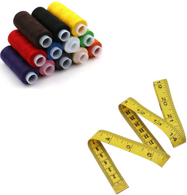 Crafts Haveli Sewing Thread 12pc & Measuring Tape Sewing Kit