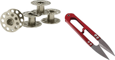 Kunfaya Tailoring Combo Of 4 Bobbins+ 1 Thread Cutter Sewing Kit