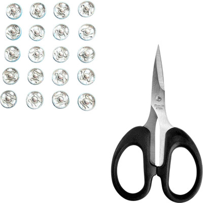Kunfaya Combo Of 20 Tich Button + 1 Mini Scissor Sewing Kit