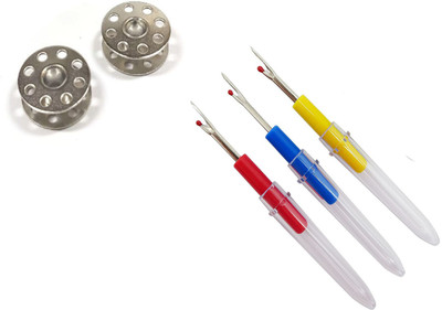 Crafts Haveli Combo 2 Items Bobbin 2pc & Seam Ripper-3 Sewing Kit
