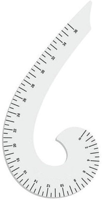 Aezzo High Quality Transparent Plastic Sewing Ruler Arm Hole Curve Ruler Tailoring Materials Useful in Drawing Armholes, Neckline, Sleeve caps, Collars, and Crotch Curves While Drafting Patterns for Tailors, Fashion Designing and Sewing kit. Sewing Kit