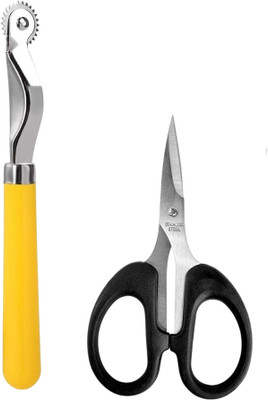 Kunfaya Combo Of 1 Tracing Wheel + 1 Mini Scissor Sewing Kit