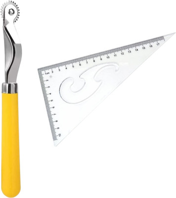 Kunfaya Combo Of 1 Tracing Wheel + 1 L Curve Scale Sewing Kit