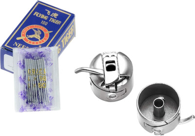 Kunfaya Combo Of 10 Machine Needle 16No. + 1 Bobbin Case Sewing Kit