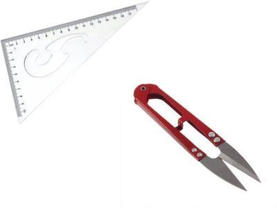 Crafts Haveli Tailoring Combo 2 Items L Curve Scale & Thread Cutter-1 Sewing Kit