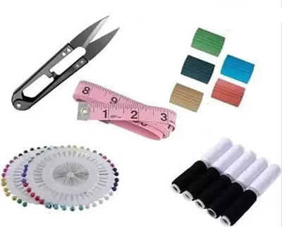 manrish Spools,Cutter,Moti Pins,Inchi Tape,Chalk&Threader Combo/Tailoring/Sewing Tools Sewing Kit