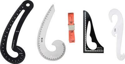 NVR Armhole , French curve, measuring tape and tringle for fashion designing Sewing Kit