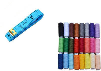 Crafts Haveli Tailoring Combo 2 Items Measuring Tape-1 & sewing-thread Multi Sewing Kit