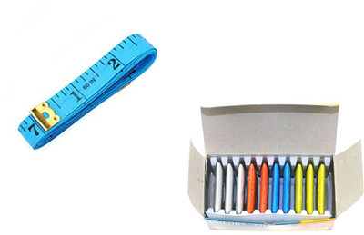 Crafts Haveli Tailoring Combo 2 Items Measuring Tape-1 & Tailoring Chalk Sewing Kit