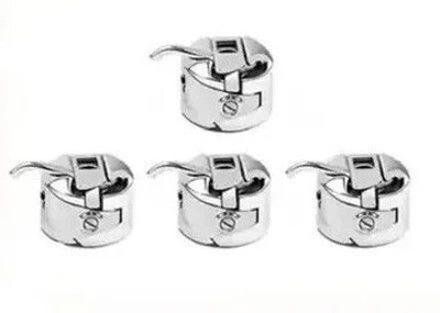 jsc 4Pieces Original Bobbin Case for Home Sewing Machines Metal Bobbins Sewing Kit