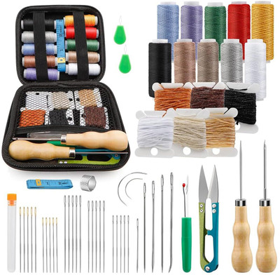 SERPLEX Leather Sewing Kit 59 Pcs Heavy Duty Repair Tools Sewing Kit