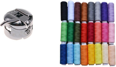 Crafts Haveli Tailoring Combo 2 Items Bobbin Case & sewing-thread Multi Sewing Kit
