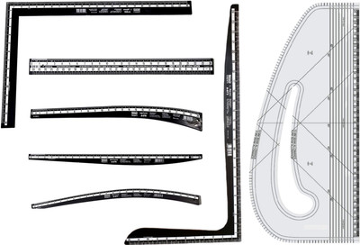 Artonezt Fashion Designing Scale Set of 6 + Tailoring Pattern Curve DIY Sewing Tools Sewing Kit
