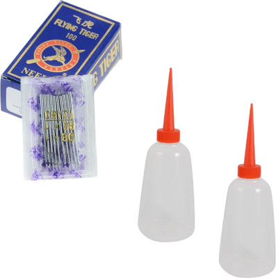Kunfaya Combo Of 10 Machine Needle 16No. + 2 Machine Oil Bottle Sewing Kit