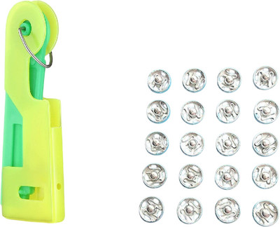 Kunfaya Combo Of 1 New Needle Threader + 20 Tich Button Sewing Kit