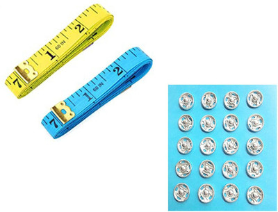 Crafts Haveli Tailoring Combo 2 Items Measuring Tape-2 & Tich Button Sewing Kit