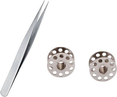Kunfaya Combo Of 1 Tweezer + 2 Bobbins Sewing Kit