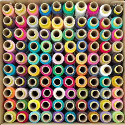 Palak Yarn Multicolor03 Thread(150 m Pack of100)