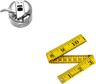 Kunfaya Essential Tailoring & Sewing Kit - 1 Bobbin Case + 1 Measuring Tape Sewing Kit