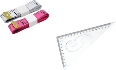 Kunfaya Combo Of 2 Measuring Tape + 1 L Curve Scale Sewing Kit