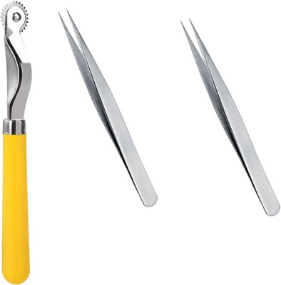 Kunfaya Combo Of 1 Tracing Wheel + 2 Tweezer Sewing Kit