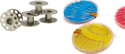 Kunfaya Tailoring Combo Of 4 Bobbins+ 1 Needle Compact Sewing Kit