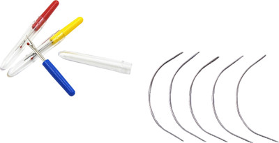 Kunfaya Combo Of 3 Seam Ripper + 4 C Type Needles Sewing Kit