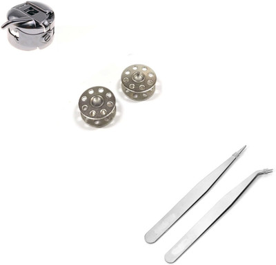 Crafts Haveli French Curve 3pc & Scissor 8inch Bobbin 2Pc & Case & Tweezer 2pc Sewing Kit