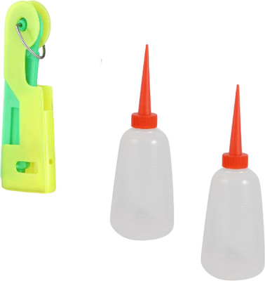 Kunfaya Combo Of 1 New Needle Threader + 2 Machine Oil Bottle Sewing Kit