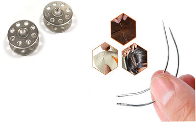 Crafts Haveli Combo 2 Items Bobbin 2pc & Curved Needle 2pc Sewing Kit