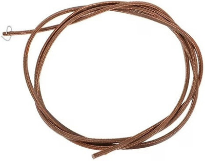 gobagee Leather Sewing Machine Belt 1pc, 5mm Diameter, 183cm Length, Brown & Metal Hook Leatherette Round Sewing Belt