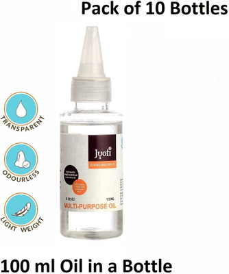 Jyoti Sewimg Machine Oil - Water White (100 ml) - Pack of 10 Bottles 1000 ml Sewing Machine Oil(Bottle)