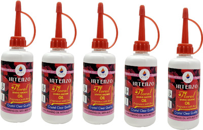 intenzo Multipurpose Sewing machine oil with rose fragrances pack of 5 each in 100 ml Sewing Machine Oil(Nozzle)