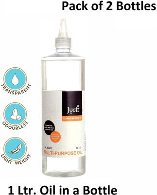 Jyoti Sewimg Machine Oil - Water White (1000 ml) - Pack of 2 Bottles 2000 ml Sewing Machine Oil(Bottle)