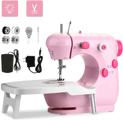 khodal Portable for Beginners with Light and Extension Table, Dual Speed Electric Sewing Machine( Built-in Stitches 1)