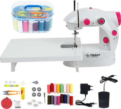 Flipkart SmartBuy Combo of Mini Sewing Machine with Extension Table And Accessory Kit & Foot Pedal Electric Sewing Machine( Built-in Stitches 1)