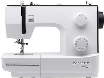 Bernette sew&go 5 Automatic Zig-Zag 70 Watt | 70 Stitch Functions Metal Frame Electric Sewing Machine( Built-in Stitches 23)