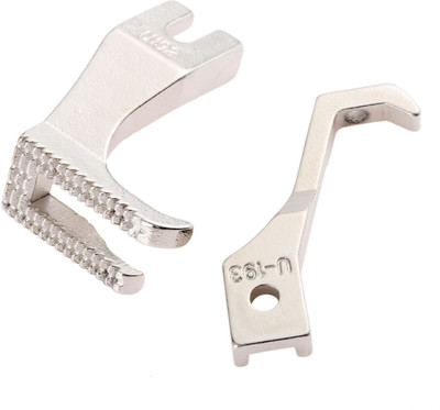 SSS 1SET U192+U193 Standard Walking Foot Set Bilateral Double Pressure Bottom Prick Walking Zipper Industrial Sewing Machine Pressure Foot with High Shank(Pack of 1)
