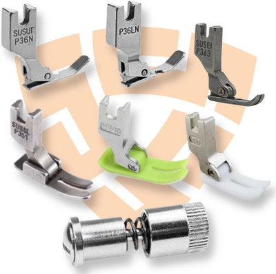EASYSEW PRESSURE FOOT P351,T35,P363,P36LN,AND P36N(COMBO SET) INDUSTRIAL SEWING MACHINE P36LN, P36N, P351, P363, MT18, T35 PRESSERS FOOT & QUICK CHANGE SCREW DEVICE with High Shank(Pack of 6)